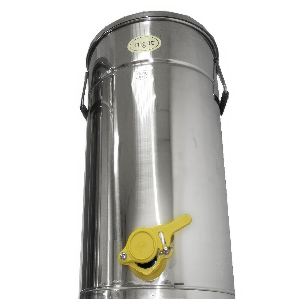 Contenitore in acciaio inox per smielatura da 100 kg - con rubinetto in plastica